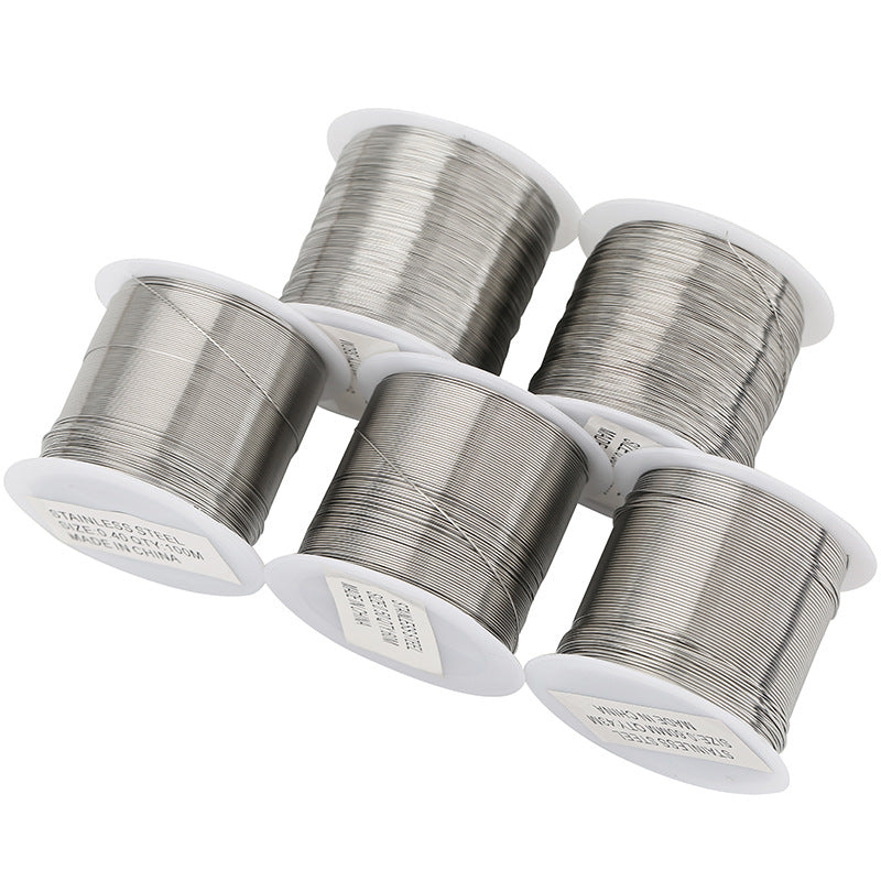 Electroplated Metal Wire In Steel Color With 0.5mm Diameter For Jewelry Making