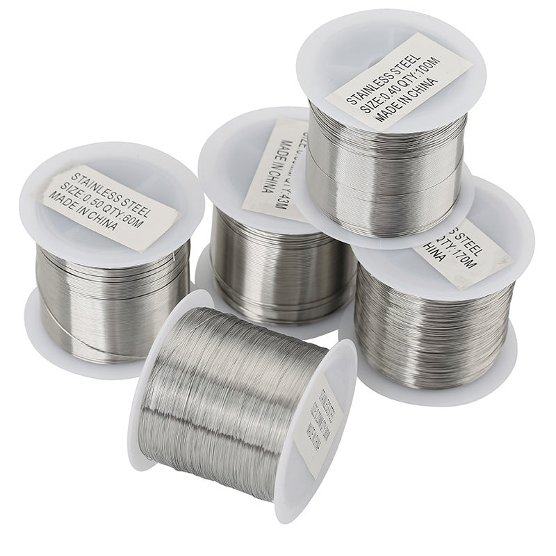 Electroplated Metal Wire In Steel Color With 0.5mm Diameter For Jewelry Making