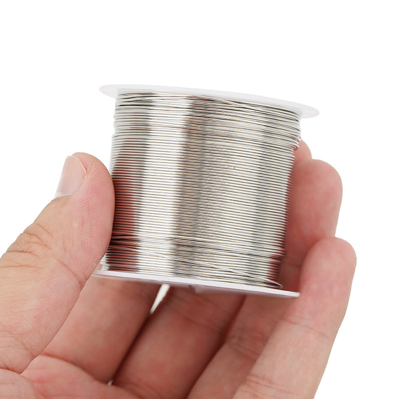 Electroplated Metal Wire In Steel Color With 0.5mm Diameter For Jewelry Making