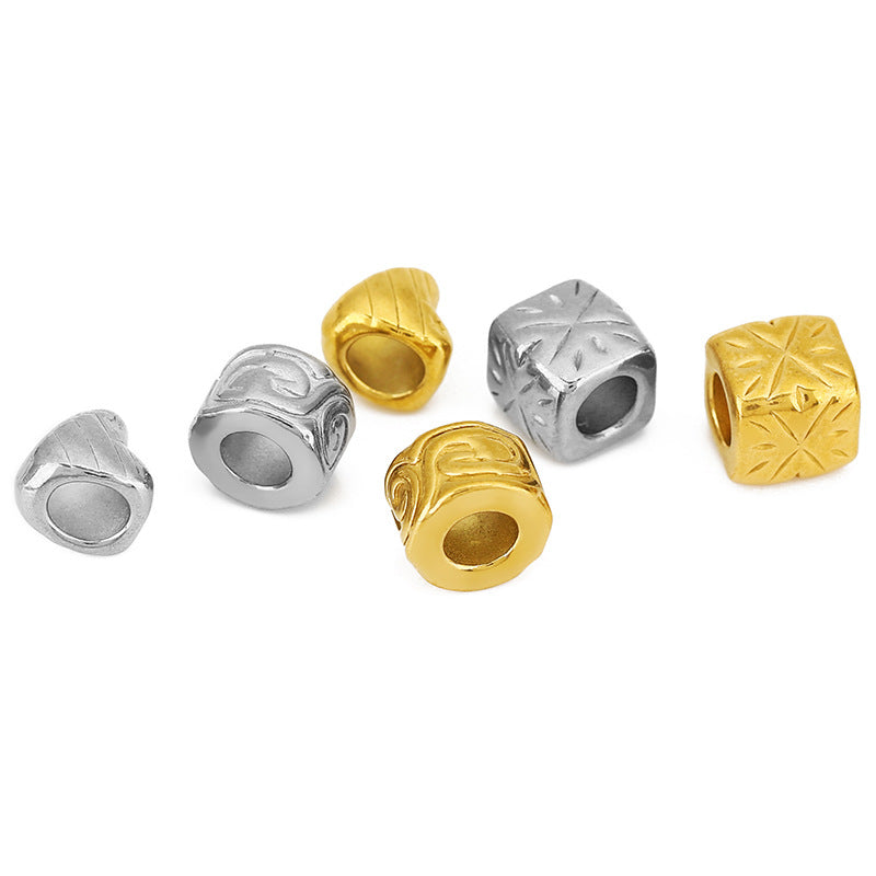Heart Shape Beads Made Of 304 Stainless Steel With PVD Coated Gold Plating Featuring Electroplated Finish