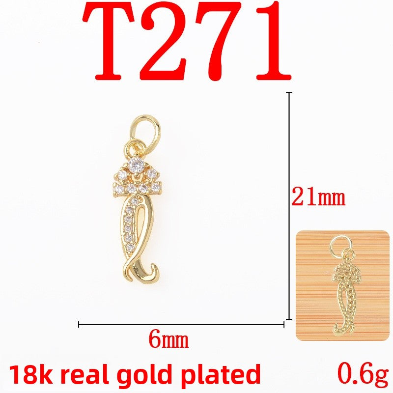 Copper Pendant With Electroplated 18K Real Gold Plated Finish In Gold, Jewelry Accessories