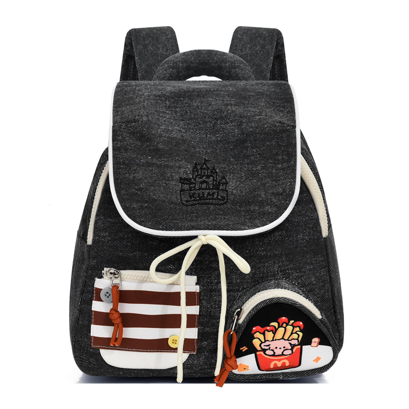 Children's Unisex Canvas Trendy Backpack Suitable For All Seasons