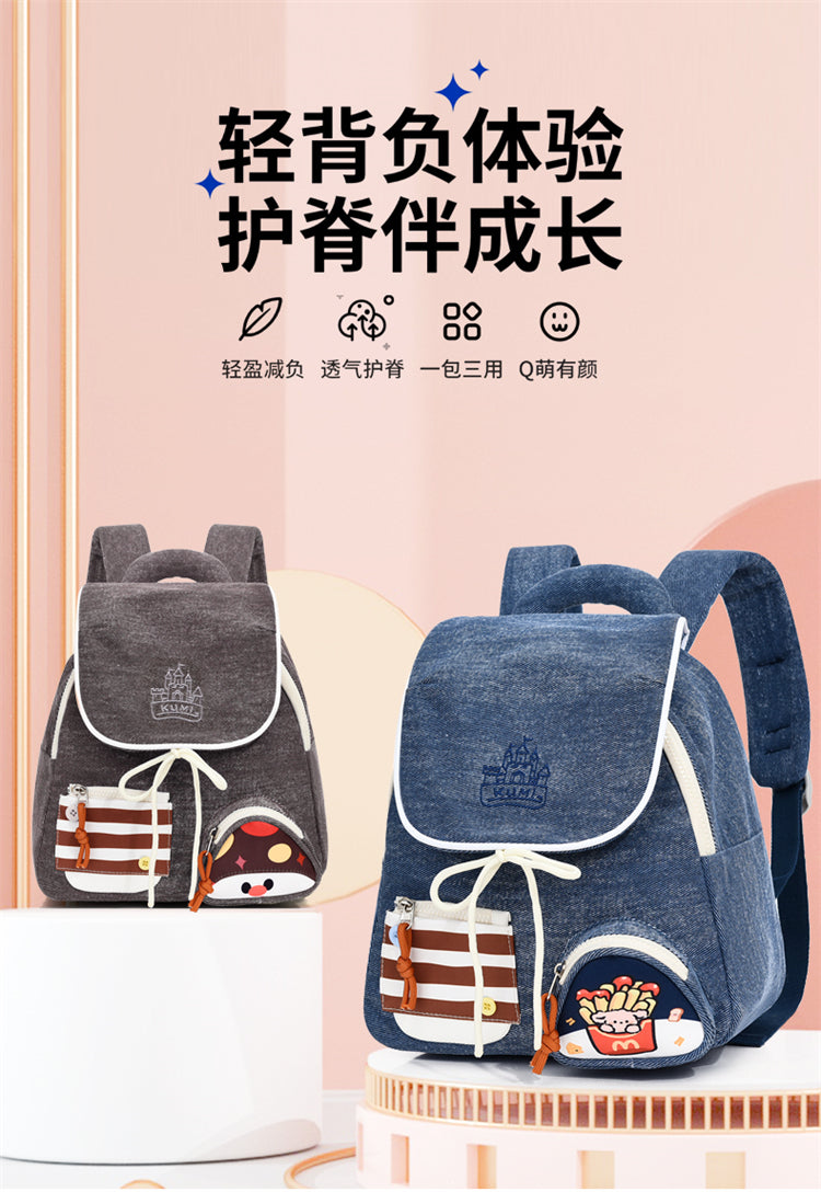 Children's Unisex Canvas Trendy Backpack Suitable For All Seasons