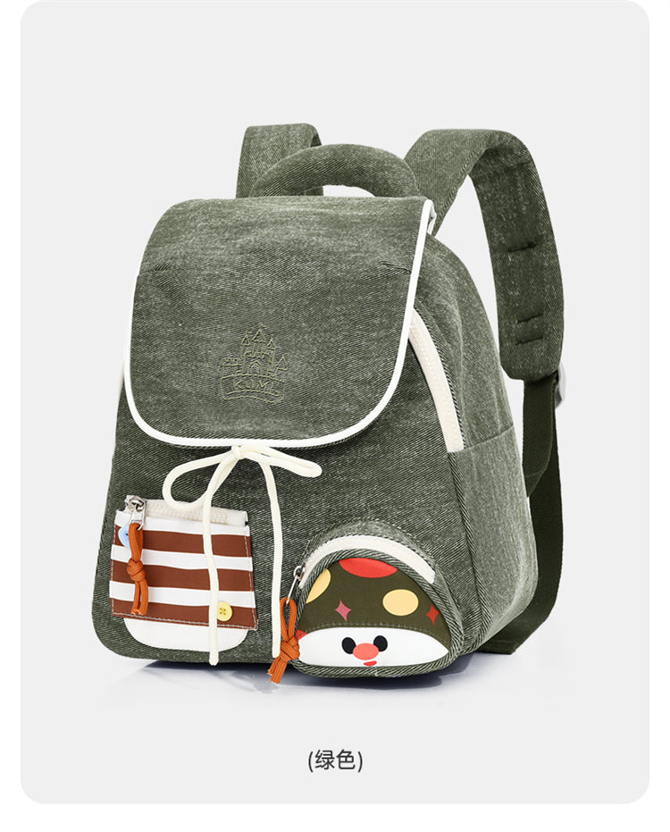 Children's Unisex Canvas Trendy Backpack Suitable For All Seasons