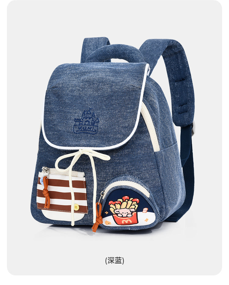 Children's Unisex Canvas Trendy Backpack Suitable For All Seasons