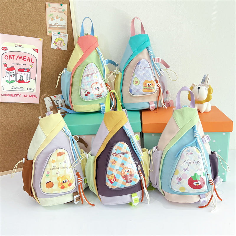 Children's Unisex Oxford Cloth Trendy Backpack Suitable For All Seasons