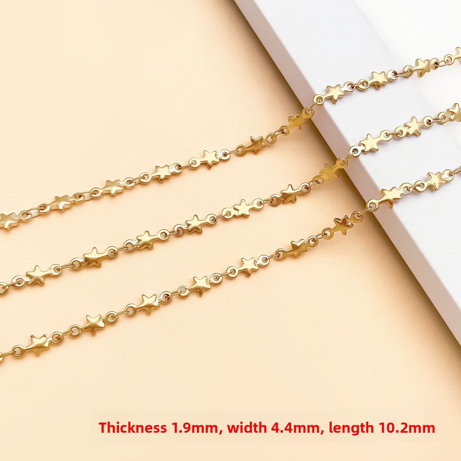 1m Metal Cross Chain For Jewelry Making, Electroplated With Handmade Chain, Ideal For Commute Style Accessories