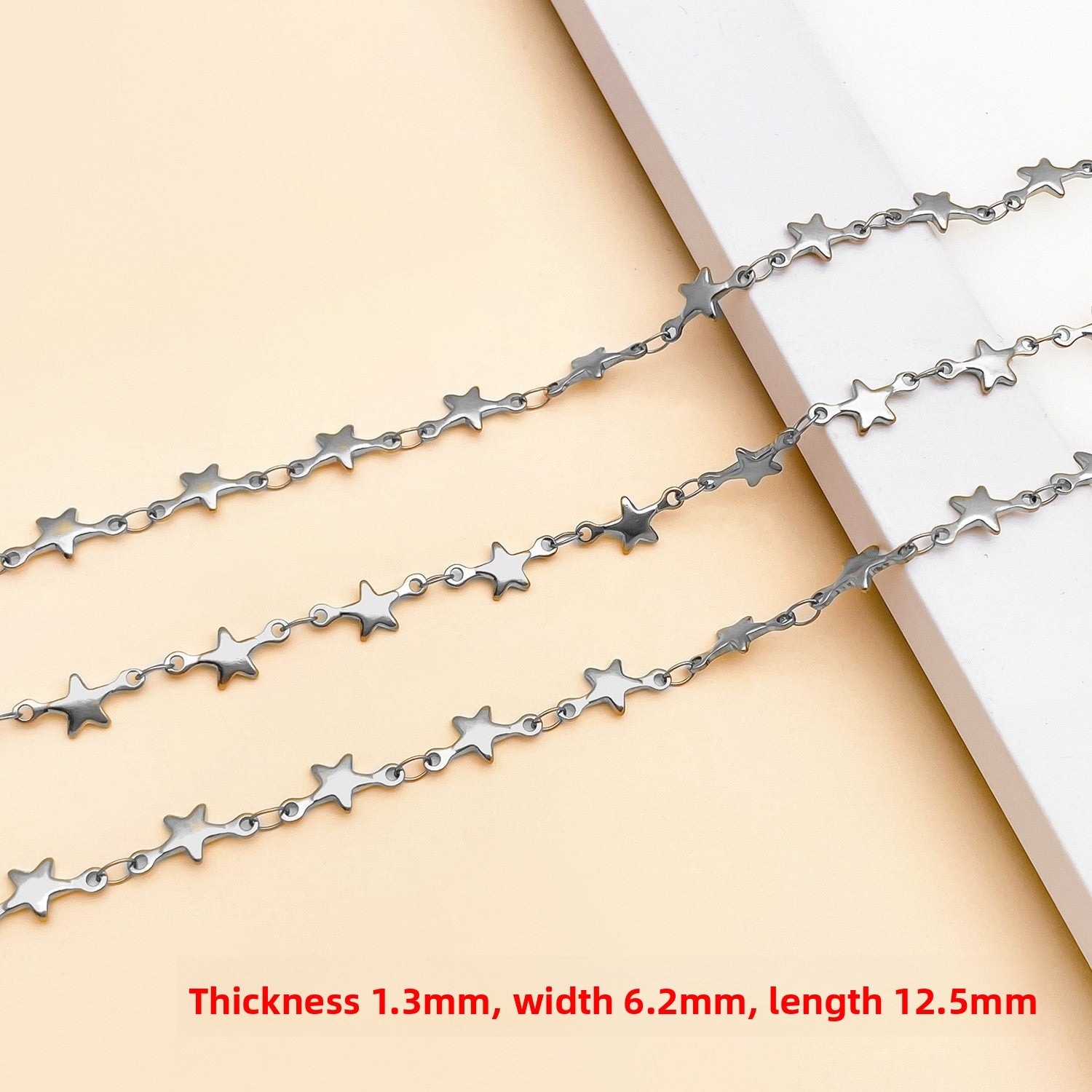 1m Metal Cross Chain For Jewelry Making, Electroplated With Handmade Chain, Ideal For Commute Style Accessories