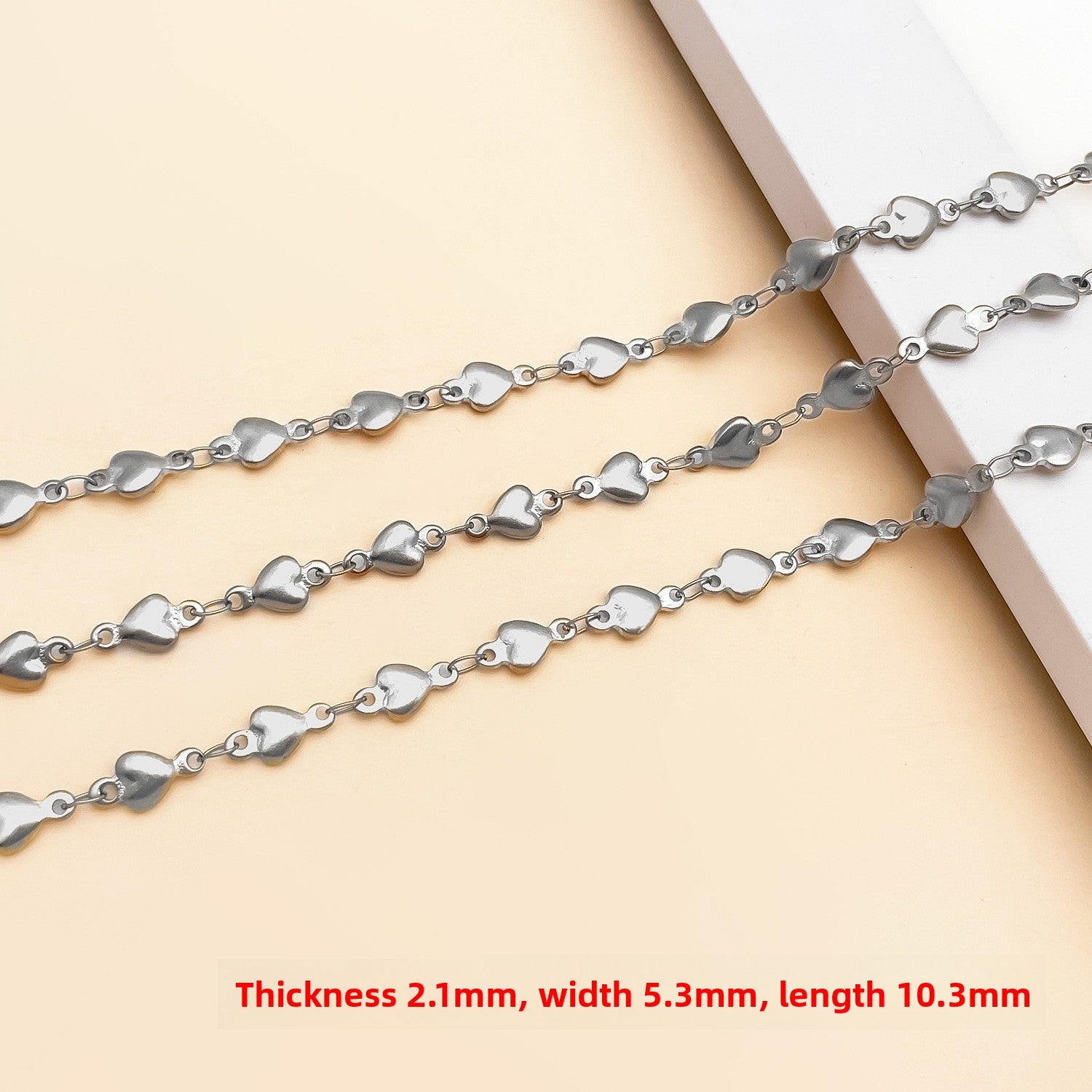 1m Metal Cross Chain For Jewelry Making, Electroplated With Handmade Chain, Ideal For Commute Style Accessories