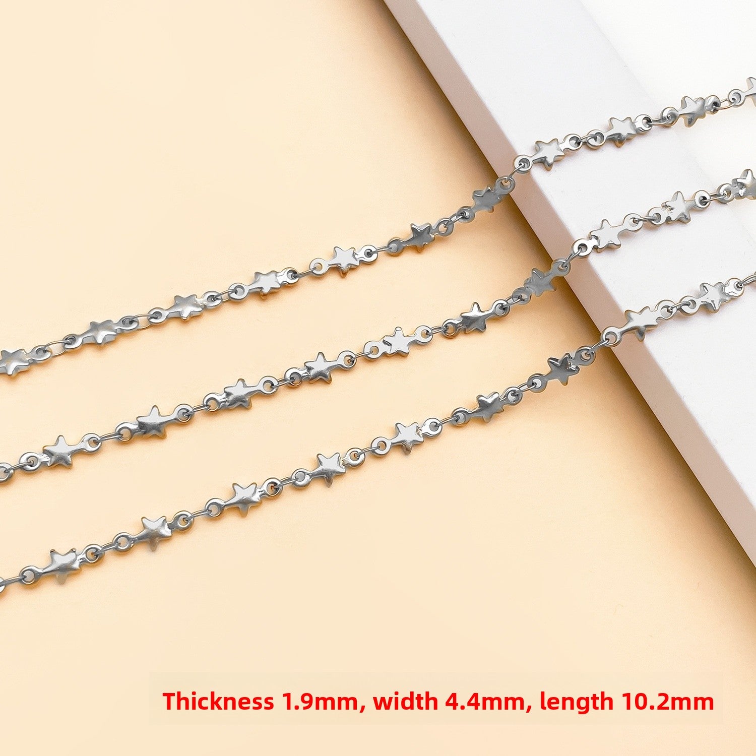 1m Metal Cross Chain For Jewelry Making, Electroplated With Handmade Chain, Ideal For Commute Style Accessories