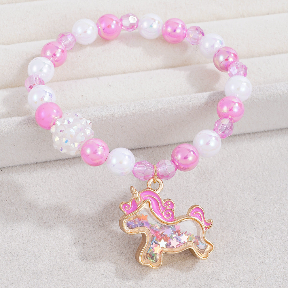 Cute Pearl Beading Alloy Bracelet For Kids, Perfect For Business Occasions