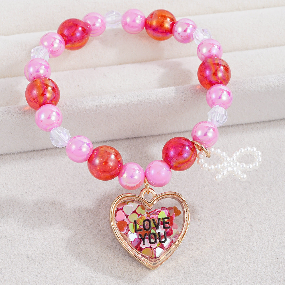 Cute Pearl Beading Alloy Bracelet For Kids, Perfect For Business Occasions