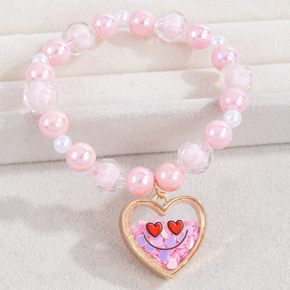 Cute Pearl Beading Alloy Bracelet For Kids, Perfect For Business Occasions