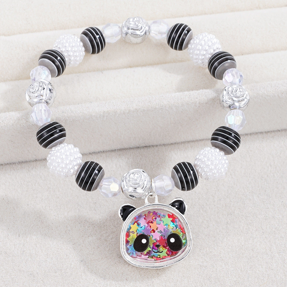 Cute Pearl Beading Alloy Bracelet For Kids, Perfect For Business Occasions