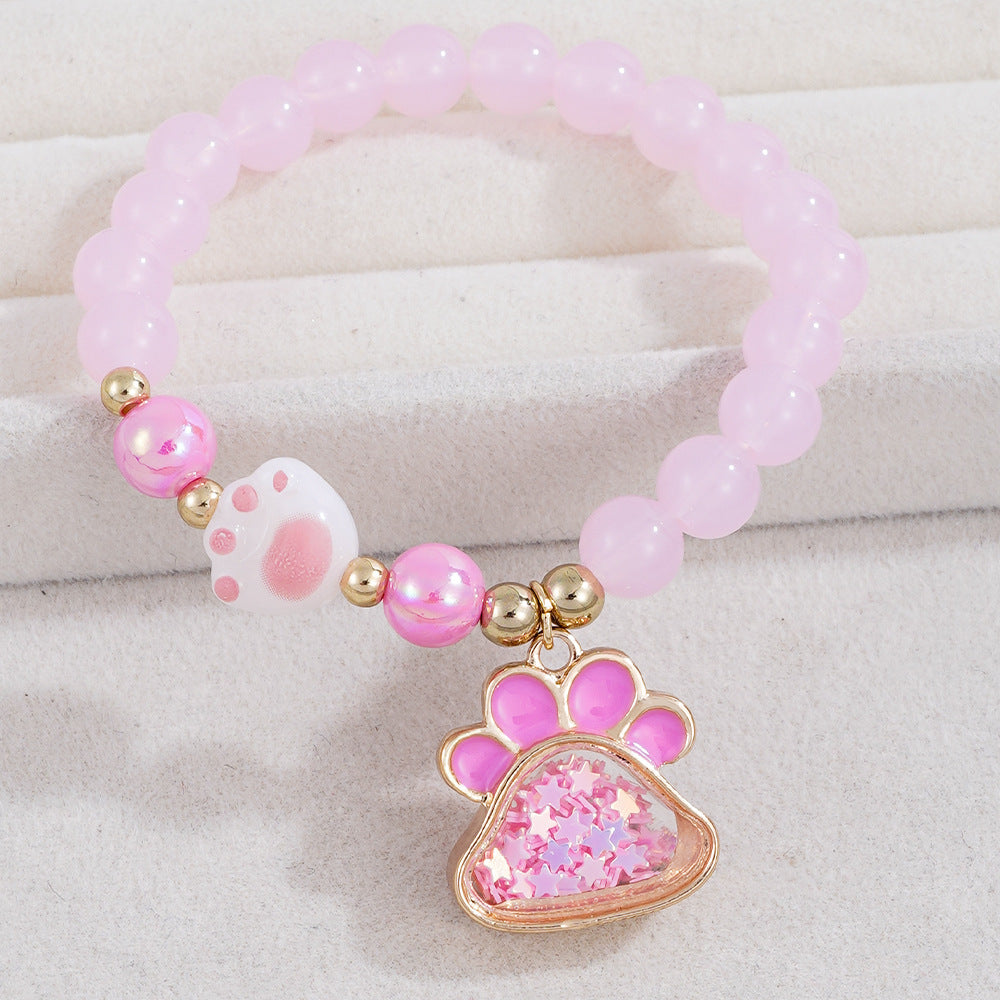 Cute Pearl Beading Alloy Bracelet For Kids, Perfect For Business Occasions