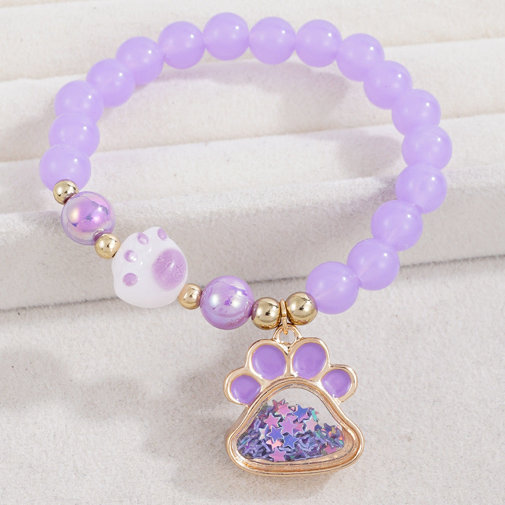 Cute Pearl Beading Alloy Bracelet For Kids, Perfect For Business Occasions