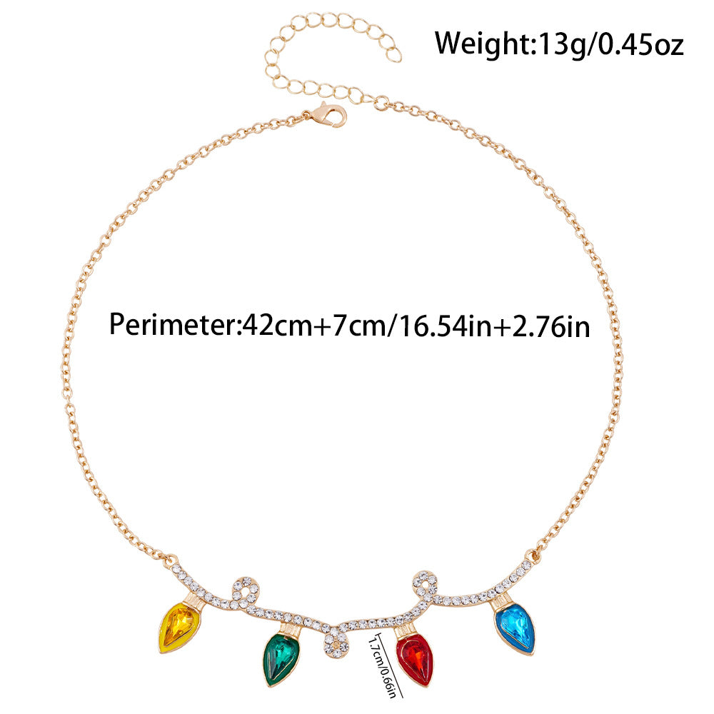Cute Rainbow Necklace For Kids Featuring Electroplated Alloy With Rhinestones Inlay
