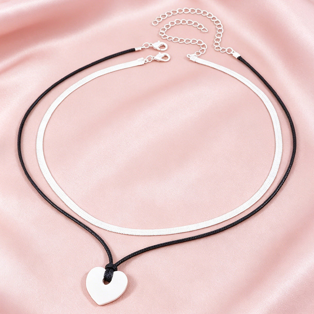Cute Bow Tie Multi Charms Necklace For Kids Featuring Zinc Alloy Pendant, 2 Pieces Set