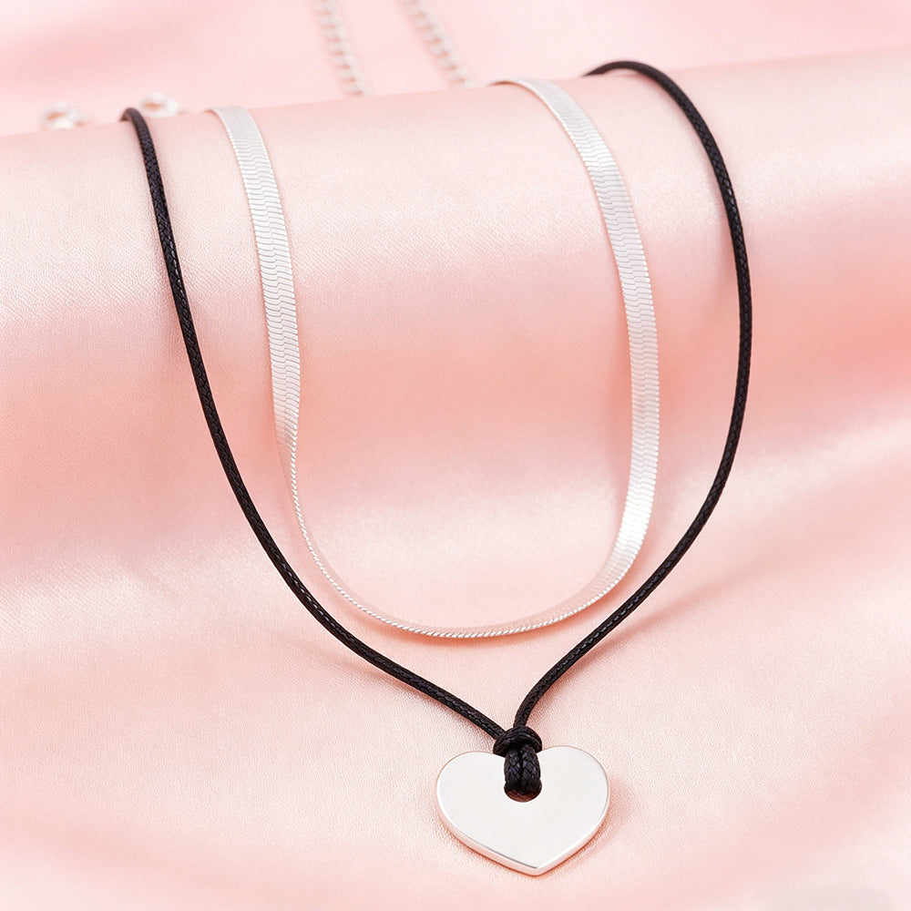 Cute Bow Tie Multi Charms Necklace For Kids Featuring Zinc Alloy Pendant, 2 Pieces Set