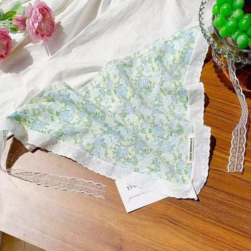 French Lace Hat Accessory For Women In White, Made Of Polyester With Elegant Printing Craft