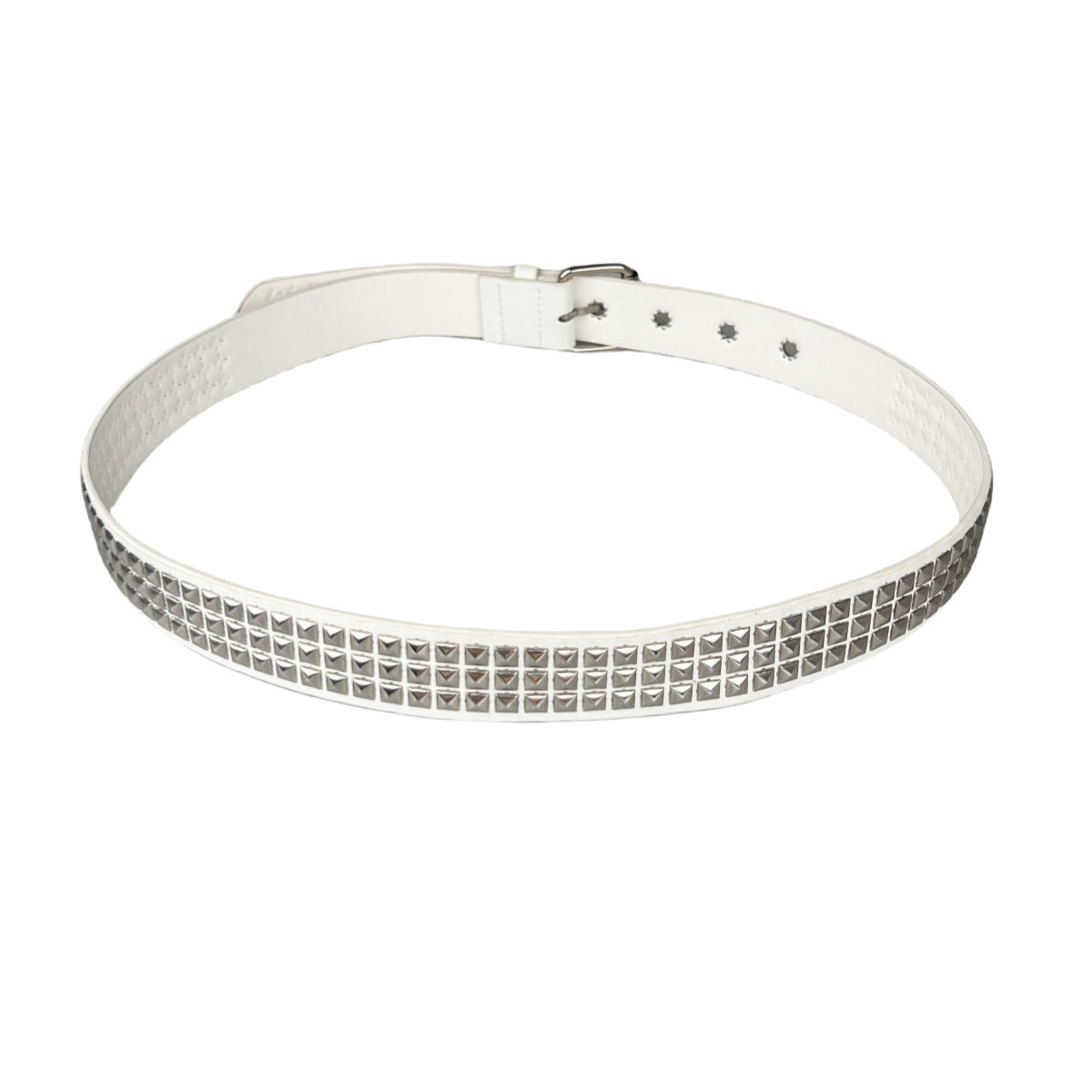 Men's Punk Pyramid Belt With Alloy Pin Buckle, Made Of Durable PU Leather