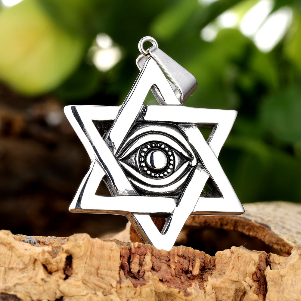 Devil's Eye Hip-Hop Pendant In 316 Stainless Steel With Polished Finish, Steel Color