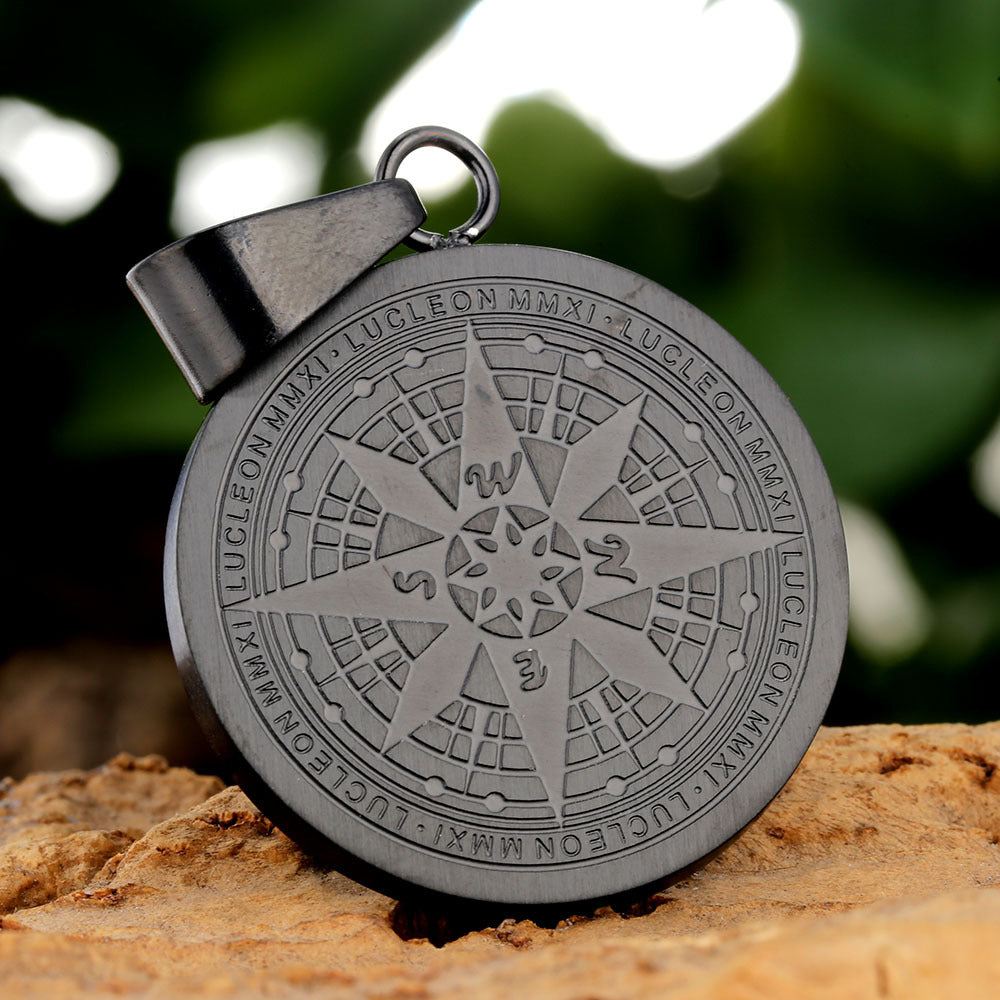 Geometric Pendant Made Of 316 Stainless Steel Featuring Polished Craftsmanship In Steel Color For  Spring And Summer