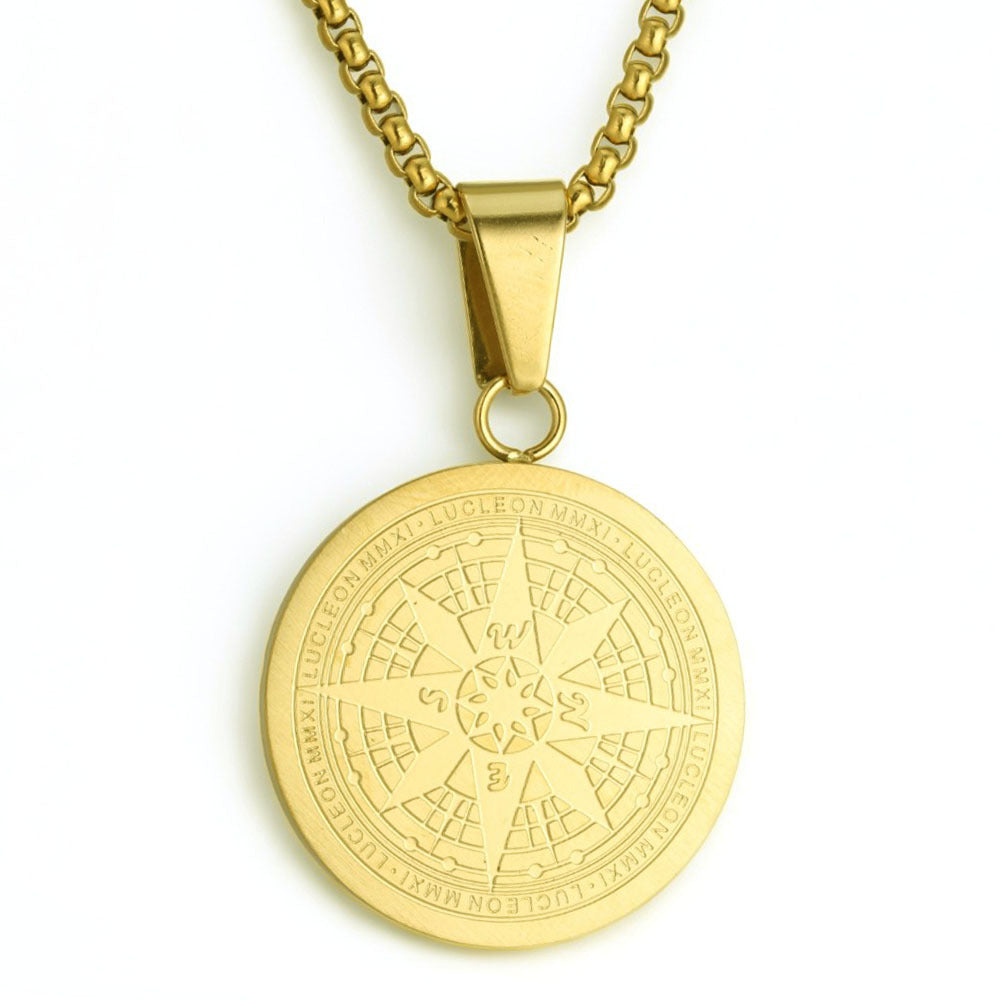 Geometric Pendant Made Of 316 Stainless Steel Featuring Polished Craftsmanship In Steel Color For  Spring And Summer