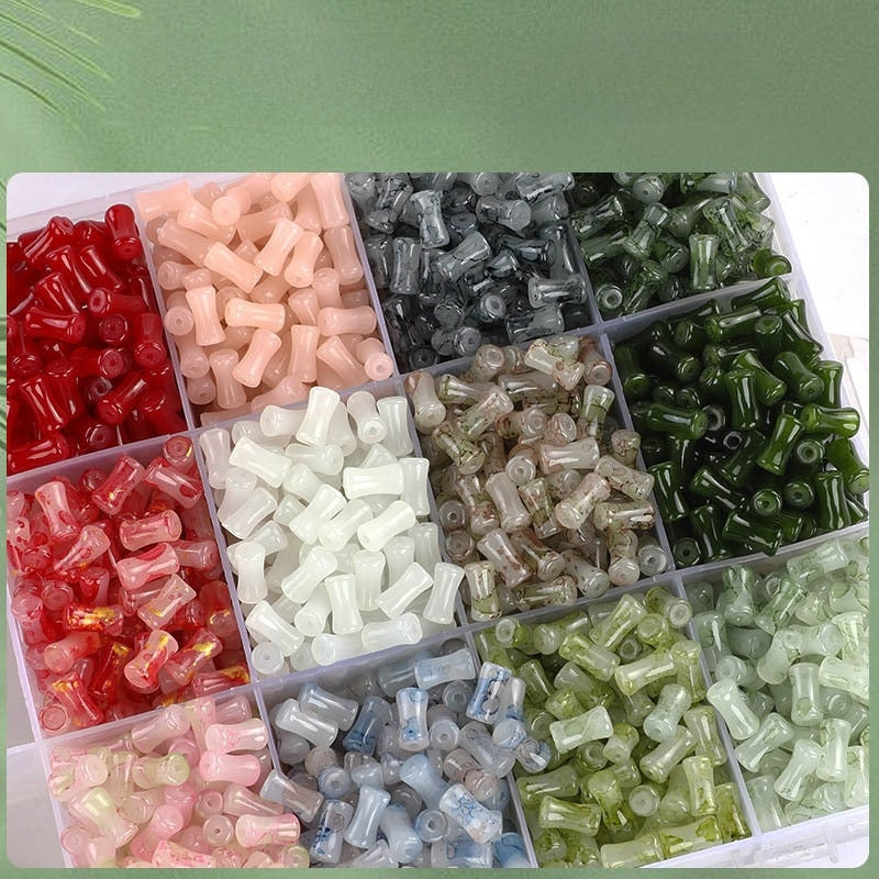 Handmade Dragon Glass Beads With Crackle Glass Inlay, 8mm Diameter Jewelry Making Beads