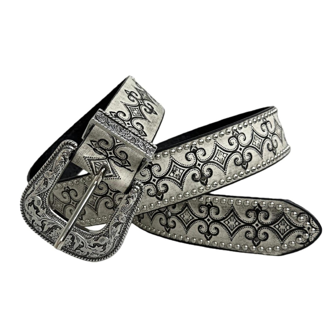 Men's Hip-Hop PU Leather Belt With Embossing, Featuring Alloy Pin Buckle