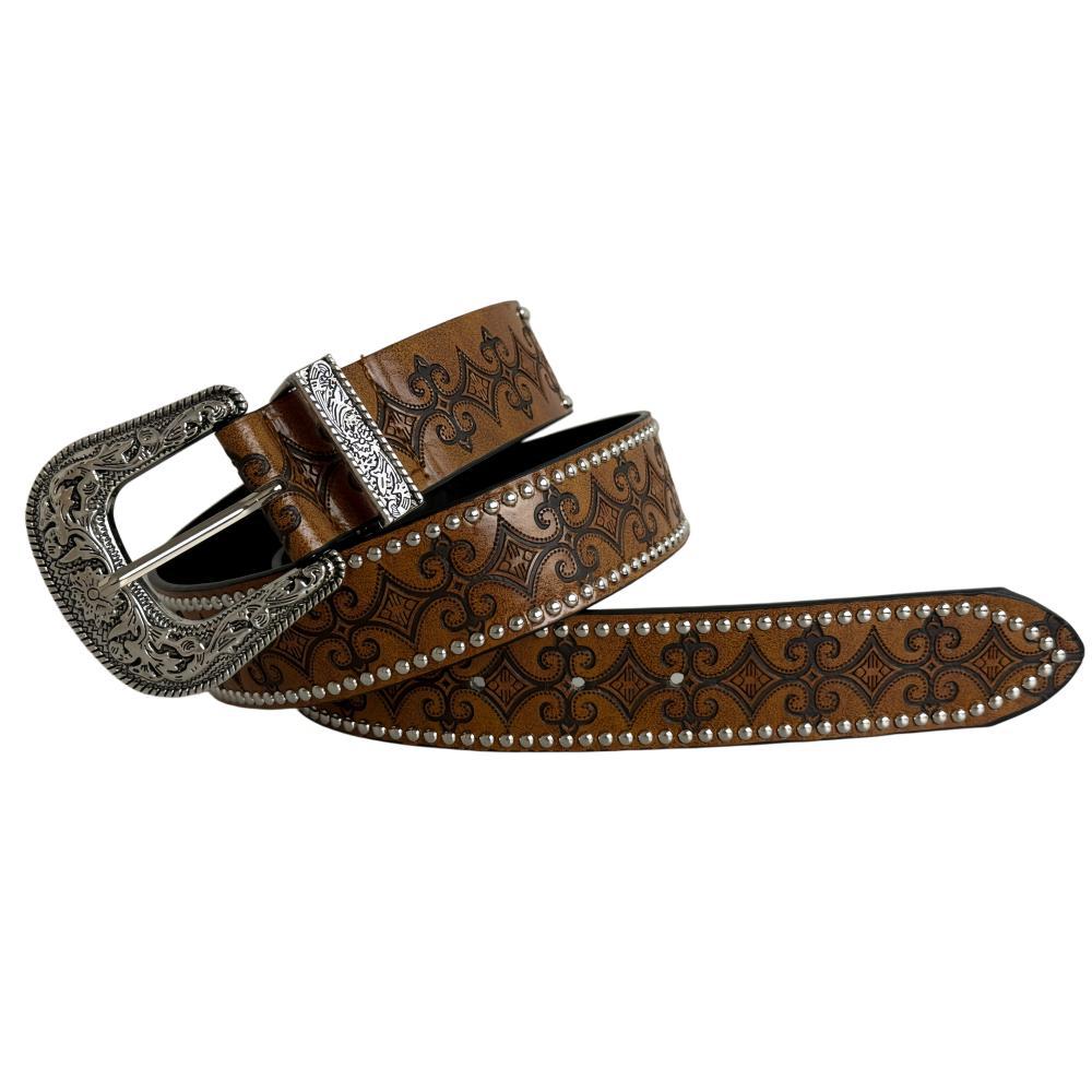 Men's Hip-Hop PU Leather Belt With Embossing, Featuring Alloy Pin Buckle