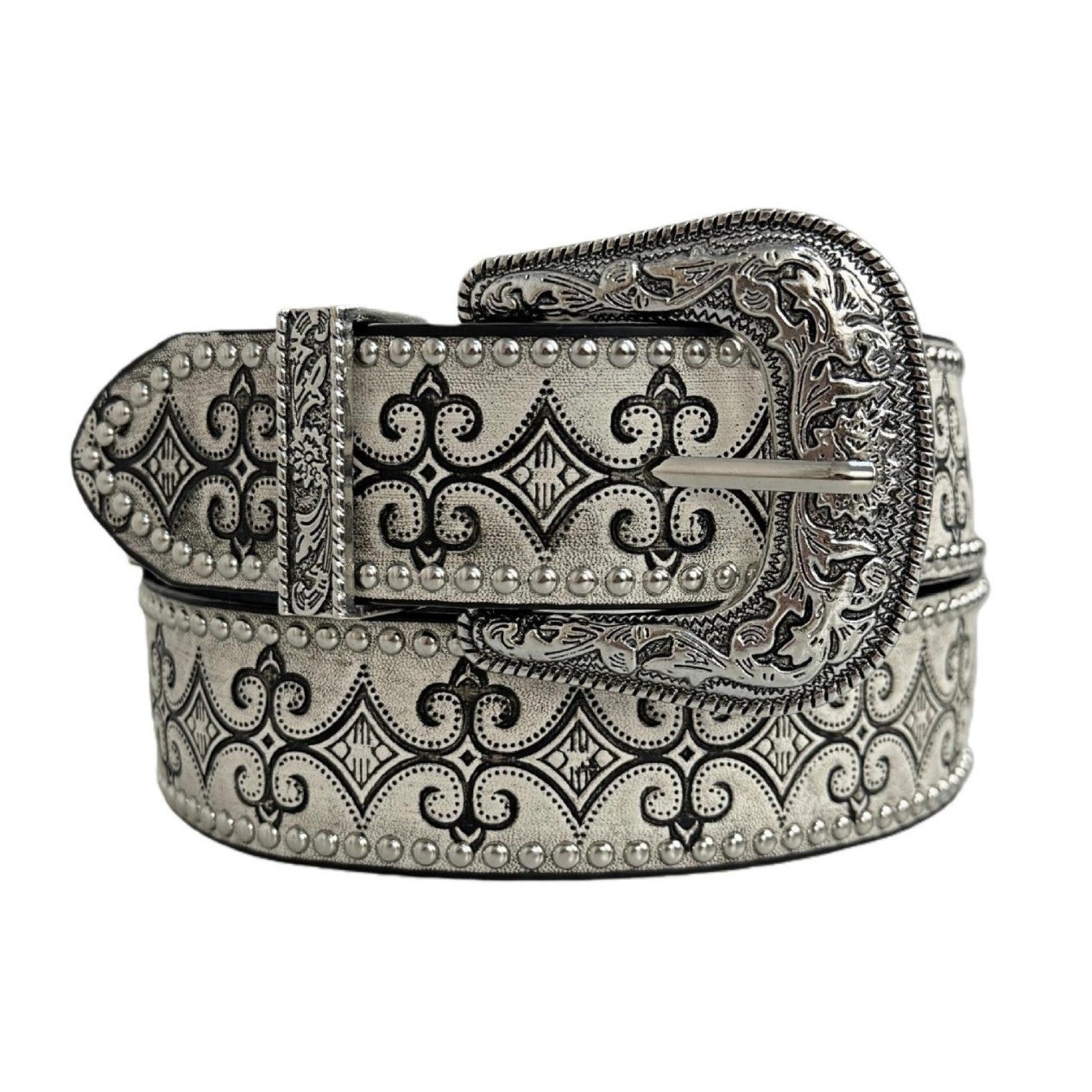 Men's Hip-Hop PU Leather Belt With Embossing, Featuring Alloy Pin Buckle