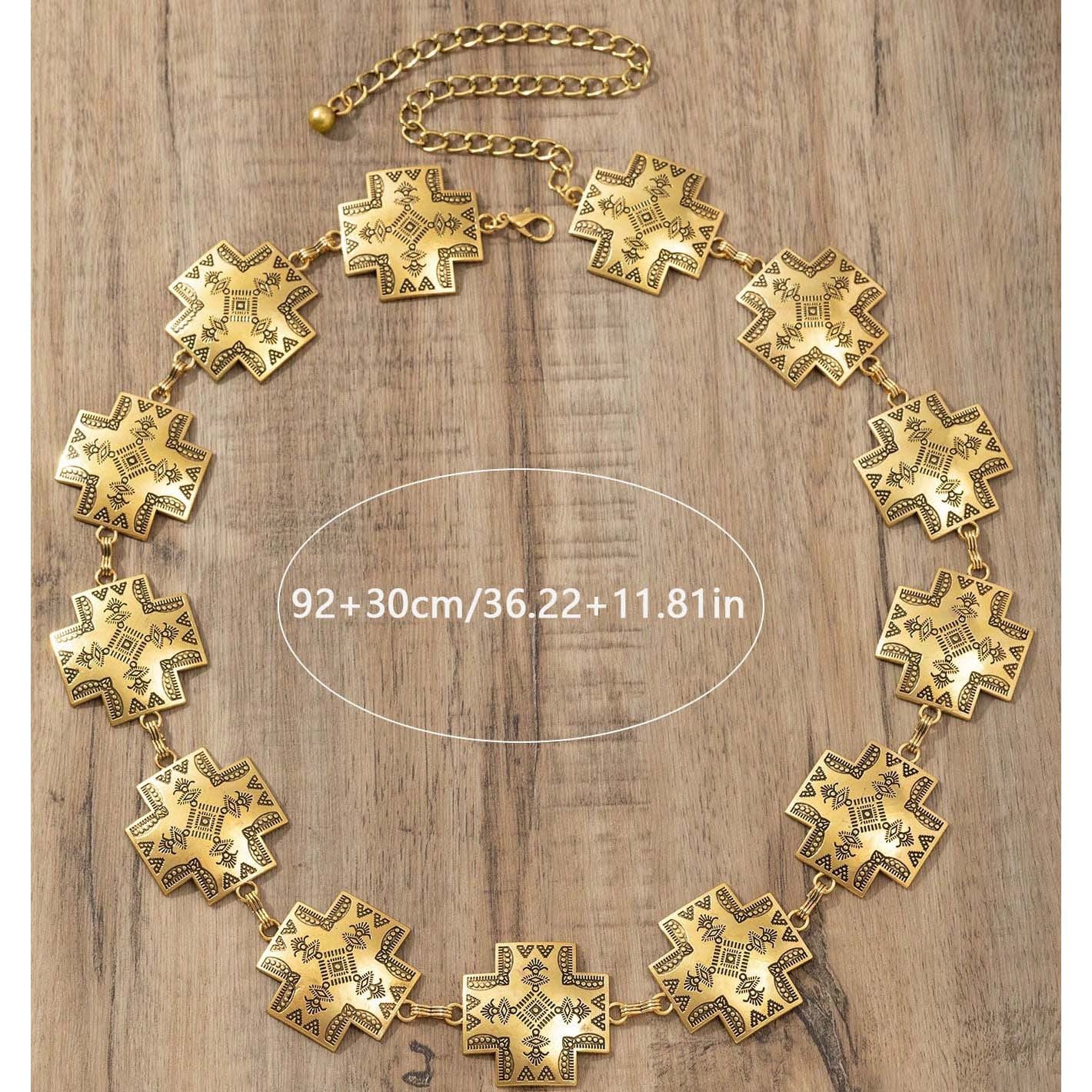 Ethnic Style Women's Waist Chain In Frosted Metal Finish