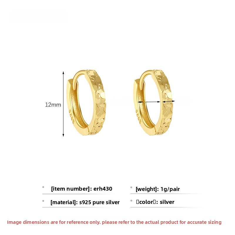 Gold Circle Hoop Earrings For Women In 925 Sterling Silver Featuring New Style Design