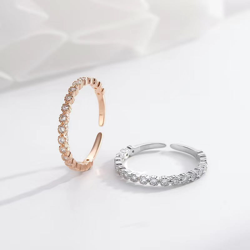 New Style U Shape Ring For Women In 925 Sterling Silver With Zircon Inlay Featuring Electroplated Finish