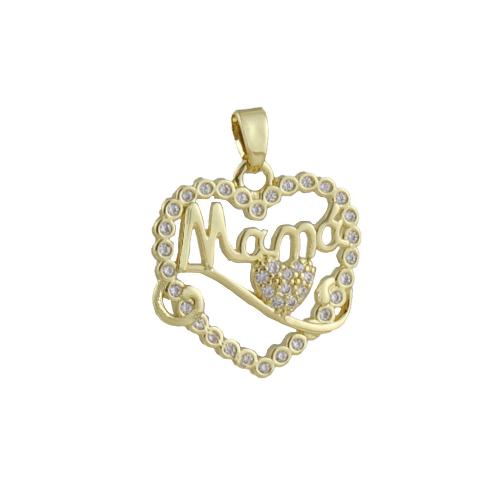 Heart Shape Copper Pendant With Real Gold Plated Electroplated Finish, Jewelry Accessory In Gold For Valentine's Day