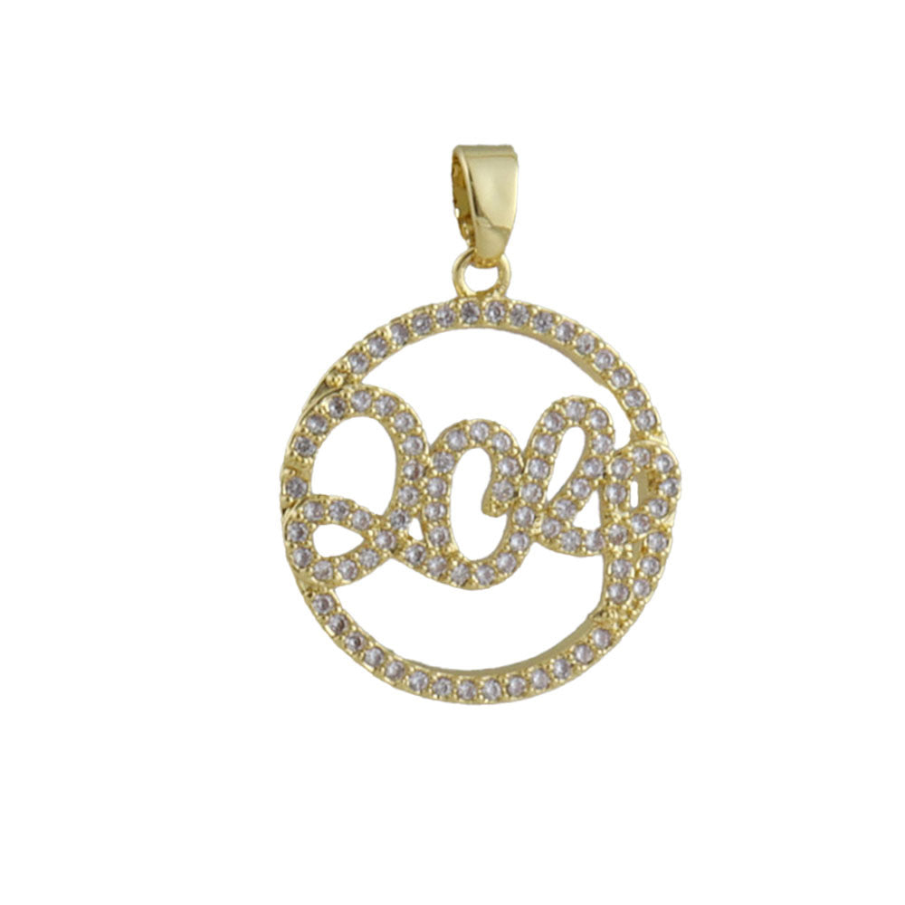Heart Shape Copper Pendant With Real Gold Plated Electroplated Finish, Jewelry Accessory In Gold For Valentine's Day