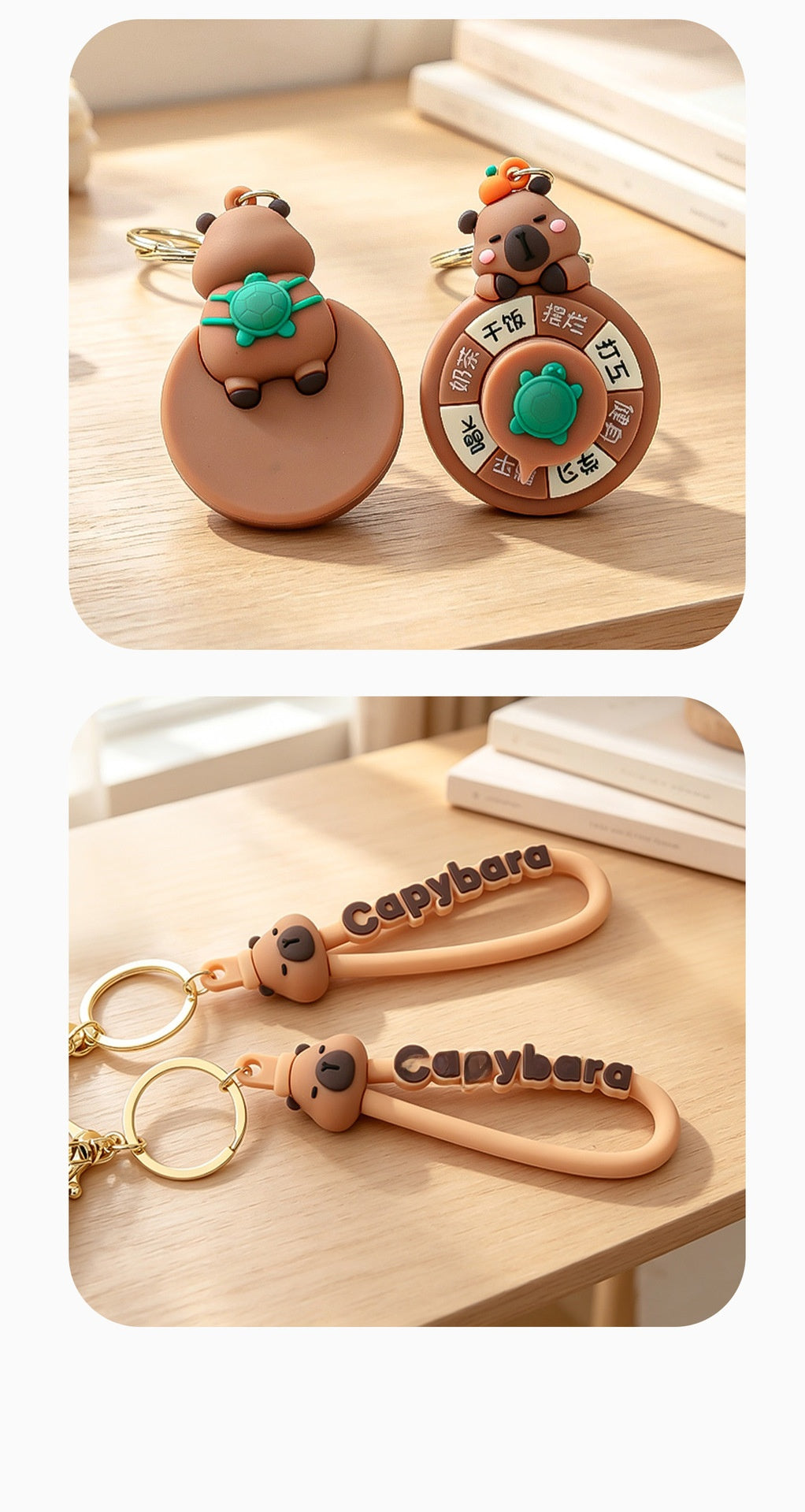 Christmas Animal PVC Key Chain Bag Charm For Festive Accessories