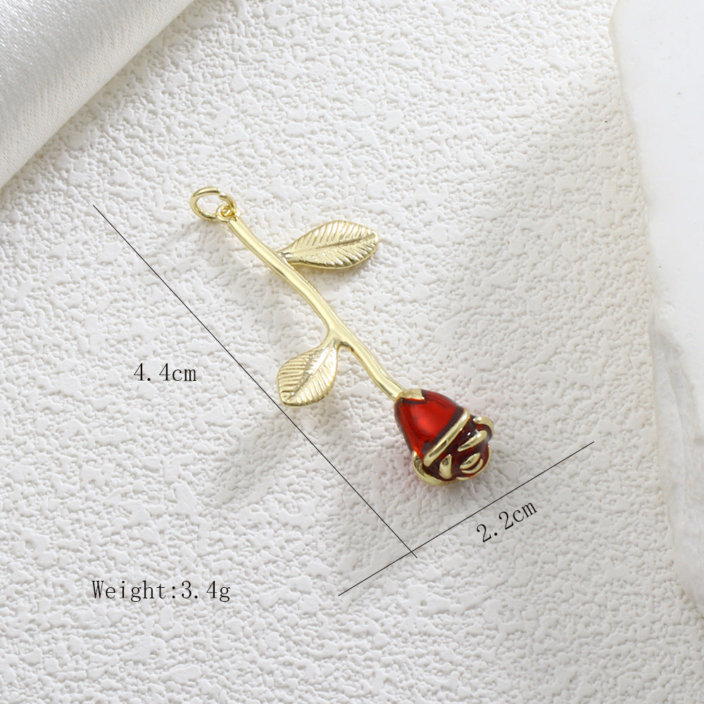 Copper Fish Bone Pendant With Electroplated Gold Finish, Jewelry Accessories