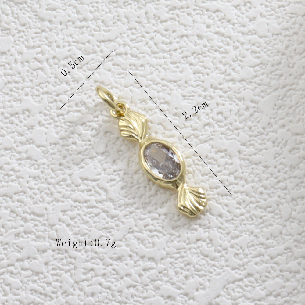Copper Fish Bone Pendant With Electroplated Gold Finish, Jewelry Accessories
