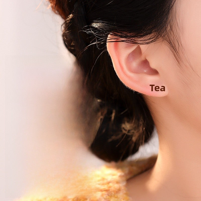 Daisy Pattern New Style Stud Earrings For Women, 925 Sterling Silver With Electroplated Platinum Plated Finish