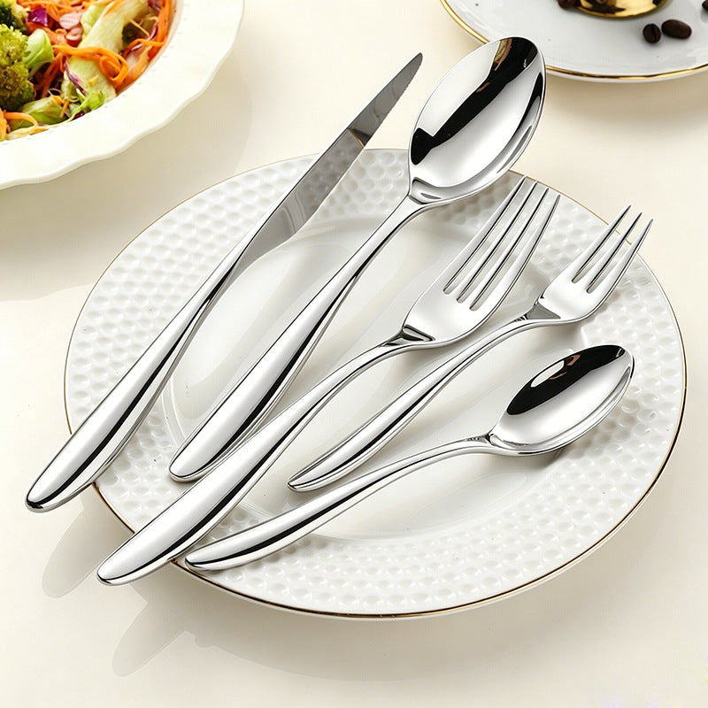 Elegant Solid Color Tableware Set With 304 Stainless Steel Inner Liner, Perfect For Birthday Celebrations