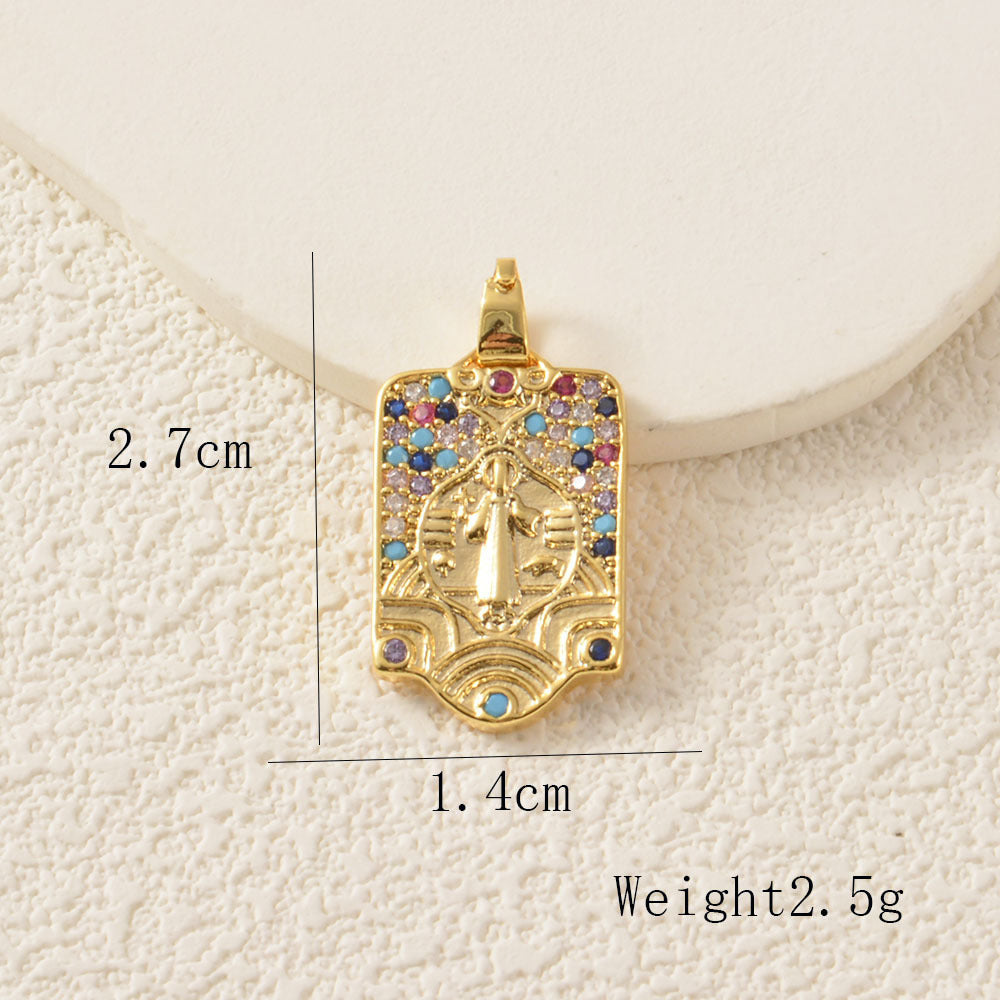 Elephant Copper Pendant With Zircon Inlay Featuring Electroplated Craftsmanship