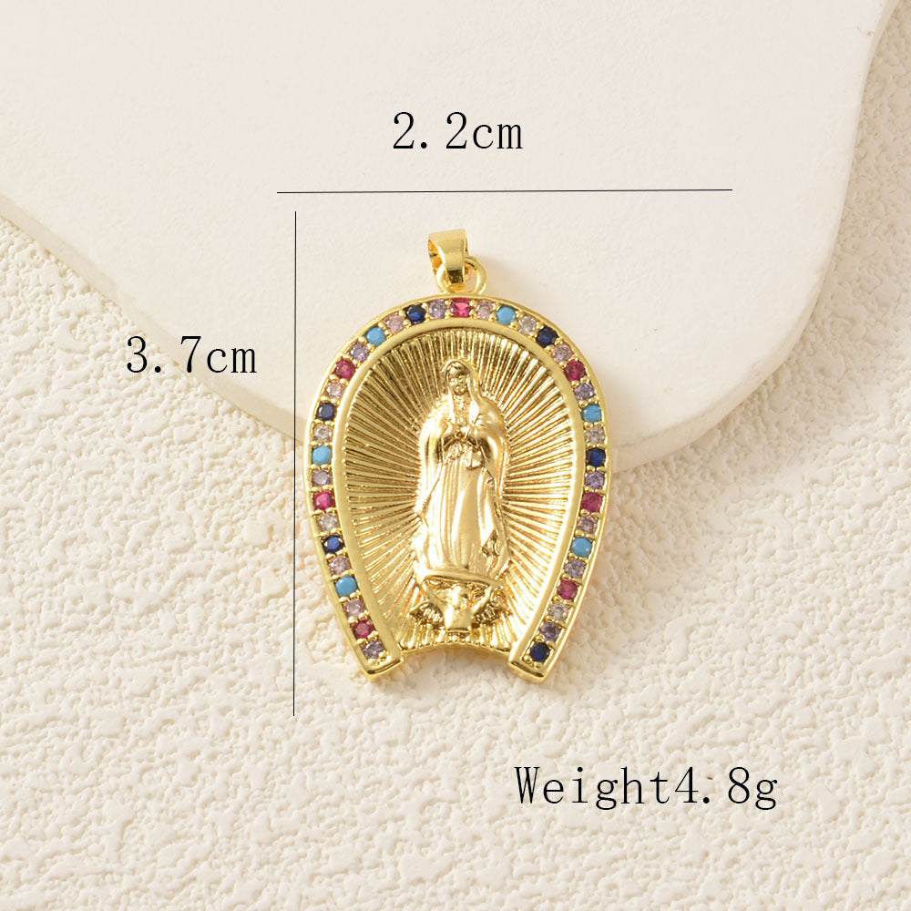 Elephant Copper Pendant With Zircon Inlay Featuring Electroplated Craftsmanship