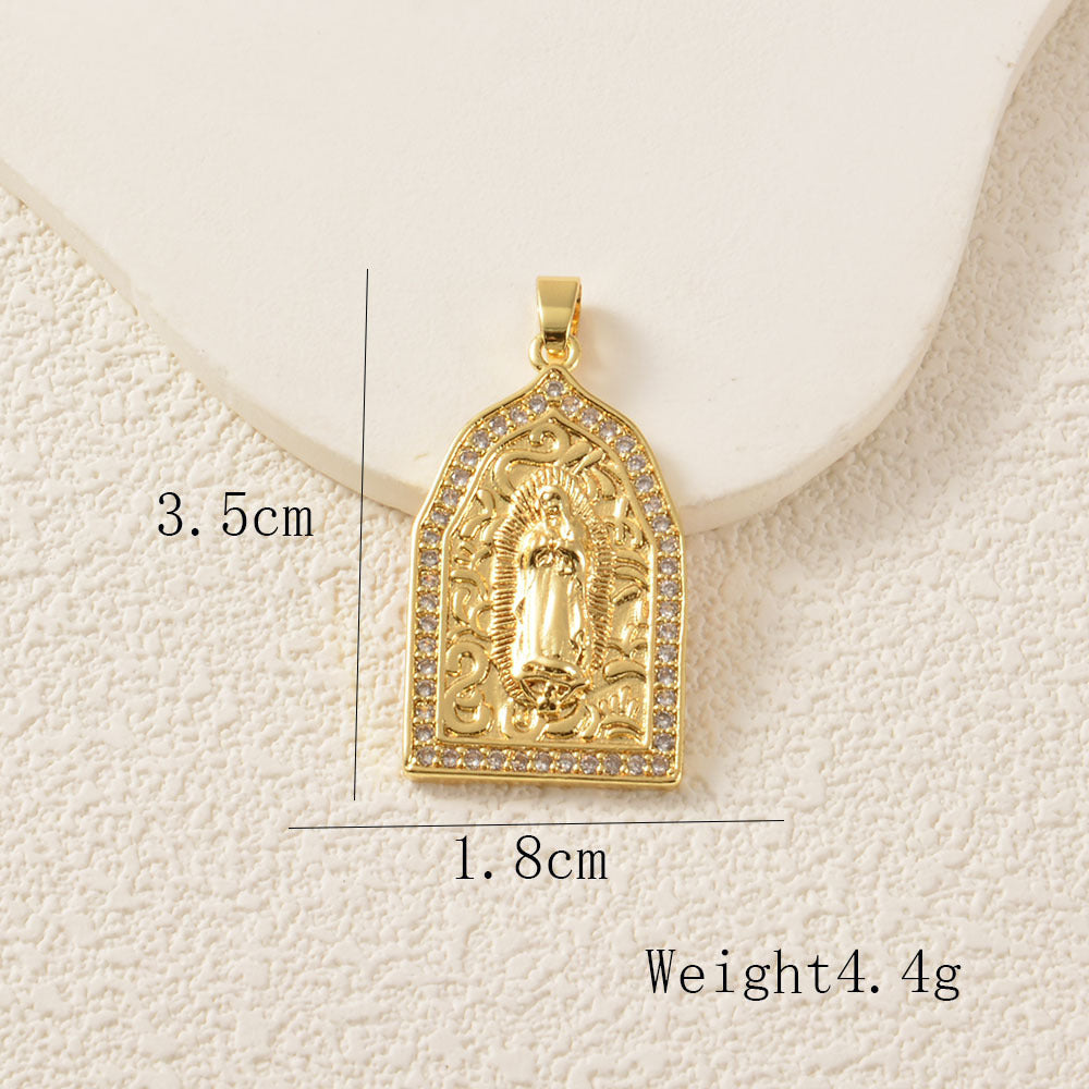 Elephant Copper Pendant With Zircon Inlay Featuring Electroplated Craftsmanship