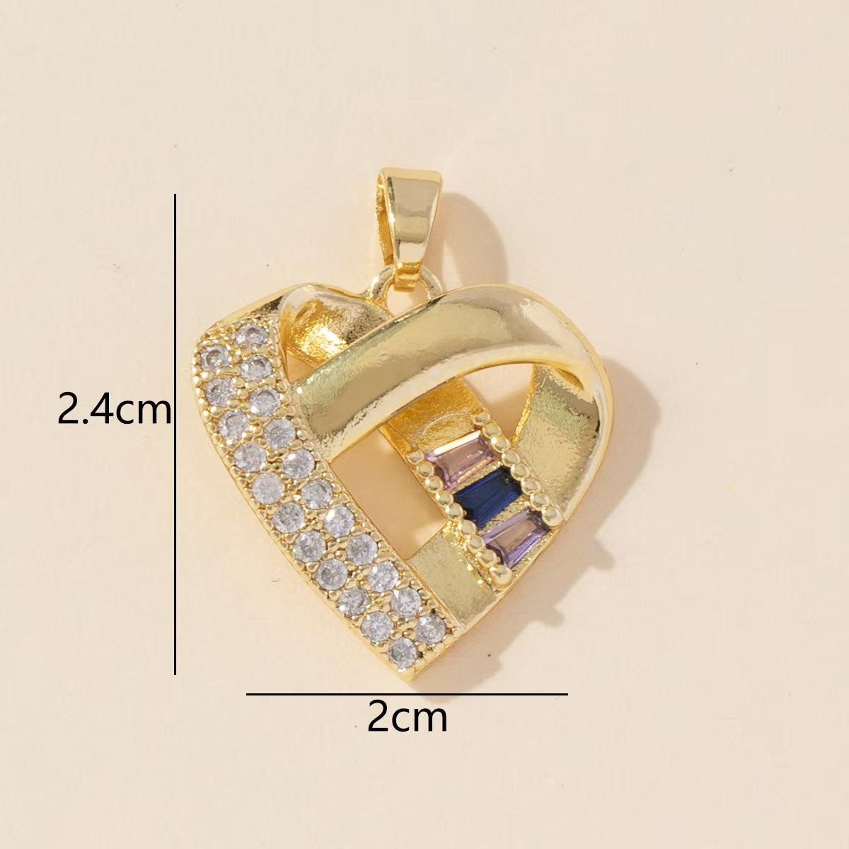 Elephant Copper Pendant With Zircon Inlay Featuring Electroplated Craftsmanship
