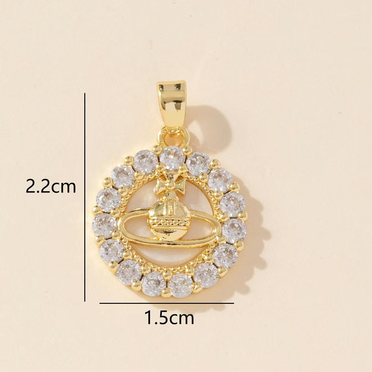Elephant Copper Pendant With Zircon Inlay Featuring Electroplated Craftsmanship