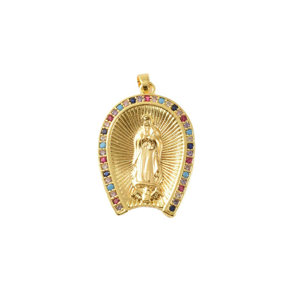 Elephant Copper Pendant With Zircon Inlay Featuring Electroplated Craftsmanship