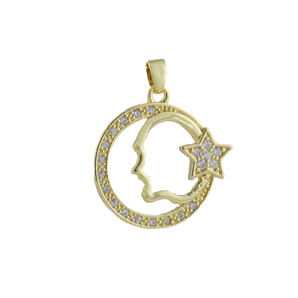 Handmade Girl Pendant Featuring Electroplated Real Gold Plated Copper Jewelry Accessories