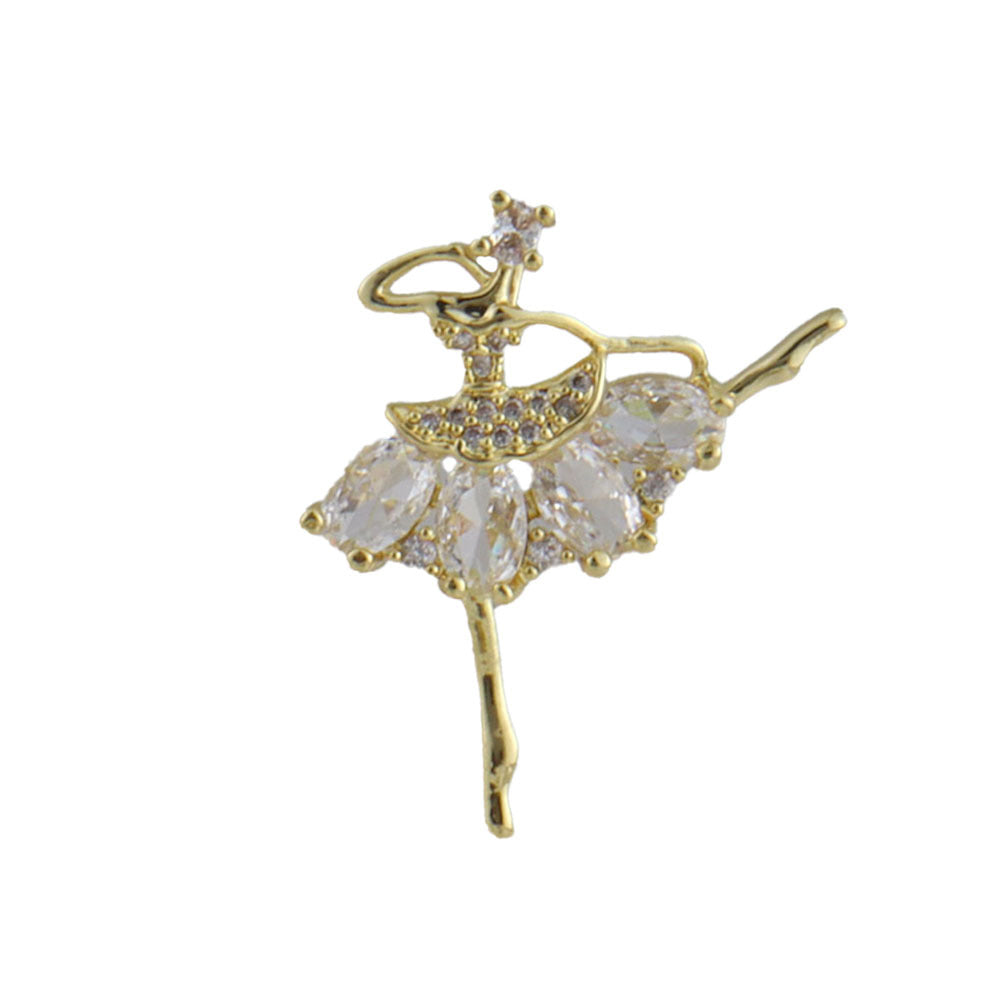 Handmade Girl Pendant Featuring Electroplated Real Gold Plated Copper Jewelry Accessories